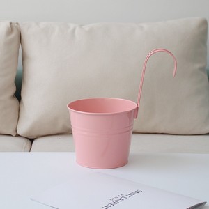 New Style Hanging Plant Pot for Flower Iron Flowerpot for <strong>Fence</strong> Multi-color Plant Pot with <strong>Hanger</strong> for Garden - Product Image 5
