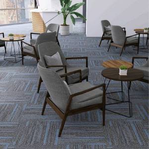 Dalles de moquette économiques et faciles à installer pour bureau et maison, 100*25, <span class=keywords><strong>boucle</strong></span> en velours, amortissement acoustique, support en nylon et PVC - Product Image 6
