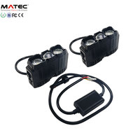 Nouveau projecteur LED étanche pour calandre de voiture, 3 lentilles, 12V, 6000K, 110W, 11000 Lumens, avec double ventilateur de refroidissement