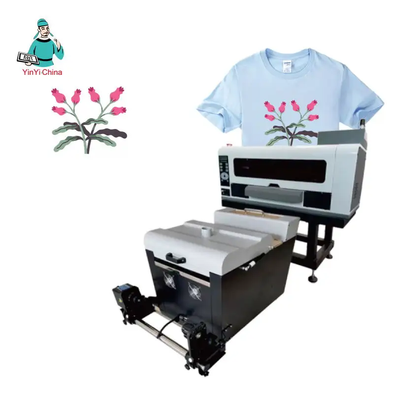 T Shirt Pet ısı basın baskı makinesi renk sabitleme makinesi yazılımı ile ücretsiz 2 parça xp600 baskı kafası