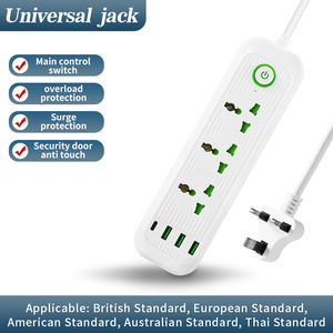 İngiltere uzatma soket ile Usb 3/4/5 genel elektrik çıkışı evrensel dalgalanma koruyucusu 3 Usb portları ile güç şeridi soket - Product Image 5