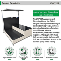 Équipement d'essai électronique pour articles sanitaires Lituo GB/T 6952, table d'inspection dimensionnelle en céramique ultra-précise