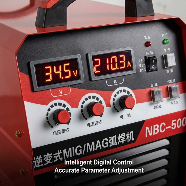 Smooth Wire Feeding MIG/MAG Arc Welder, NBC-500 Inverter Type Industrial Welding Machine