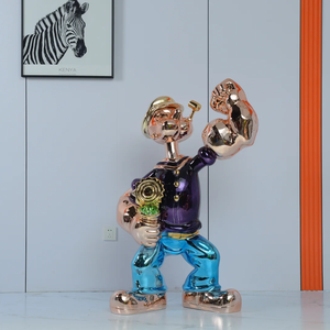 Sculpture grandeur nature en fibre de verre de personnage de <span class=keywords><strong>dessin</strong></span> <span class=keywords><strong>animé</strong></span> <span class=keywords><strong>Popeye</strong></span>, Statue <span class=keywords><strong>Olive</strong></span> Boat Car Hot Air Balloon pour centre commercial, extérieur <span class=keywords><strong>et</strong></span> parc à thème IP - Product Image 2