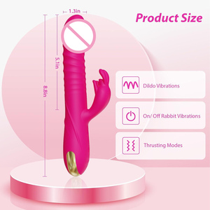Silicone Clitoral Stimulator Adult Toys G Spot Rabbit <b>Vibrator</b> with 3 <b>Thrust</b> and 10 Vibrate Modes, Sex Toy for Solo and Couple - Product Image 4