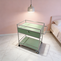 Meuble de rangement compact moderne en acier inoxydable, connectable, pour chambre et salle à manger, mini-unité de rangement pour cosmétiques à côté de la commode