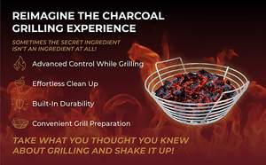 Lanejoy — panier à charbon de bois pour grille, facile à nettoyer, pour foyer, <span class=keywords><strong>Kamado</strong></span>, pistolet de feu - Product Image 6