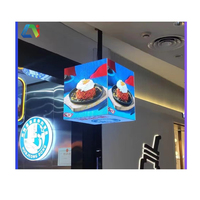 Pantalla LED de pared de vídeo P4, cabina de DJ, letreros electrónicos, pantalla LED de cubo magnético para interiores y exteriores para publicidad de tienda