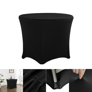 Couvertures de <span class=keywords><strong>table</strong></span> rondes extensibles 6FT bon marché nappe de fête couverture de <span class=keywords><strong>table</strong></span> en spandex élastique décoration de mariage - Product Image 1