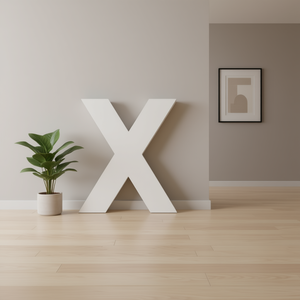 Wooden Letter X <b>Wall</b> <b>Decor</b> White 12 In Modern Home Decoration - Product Image 2