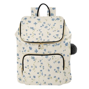 New <b>Women</b> Fashion <b>Backpack</b> Waterproof Portable <b>Backpack</b> Durable <b>Large</b> Size Customs Flowers Travel Bag - Product Image 1