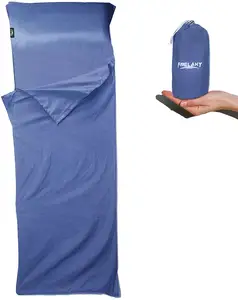Woqi busta in seta ultraleggera portatile come fodera per sacco a pelo singolo con sacco per roba da viaggio