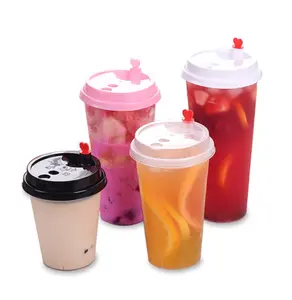 90 Caliber Thickened Transparent Disposable Milk Tea Plastic Cup Beverage Juice Injection Cup 360-1000MLPP Plastic Cup