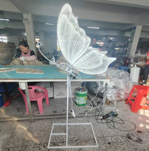 <span class=keywords><strong>Mariposas</strong></span> Decorativas con <span class=keywords><strong>Alas</strong></span> Móviles de Apertura y Cierre Automático, Luz LED Blanca Fría para Decoración de Eventos - Product Image 2
