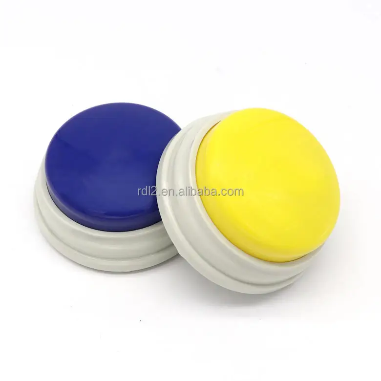 Classic Design Easy Push Sound Button Dog Talking Training Button Game Buzzer Programmable Recordable Sound Button