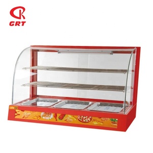 GRT-2P-1 nóng thực phẩm bánh Pizza Pie ấm hiển thị tủ cong kính điện sưởi ấm thực phẩm nóng lên Showcase - Product Image 6