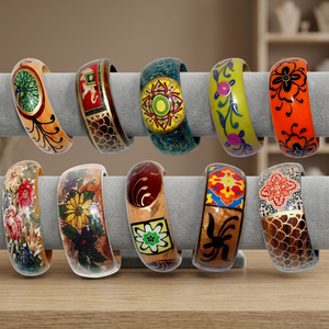 Bracelet de mode écologique haut de gamme en ivoire et résine coloré pour femmes, excellent cadeau, bijoux pour mariage, bracelets simples - Product Image 1