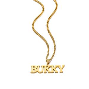 Özel büyük boy mektup Hip Hop takı kolye paslanmaz çelik altın kaplama kişiselleştirilmiş asmak için bir daire adı kolye erkekler - Product Image 6