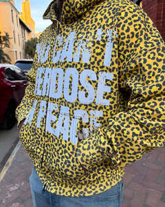 トップス BEEDEN PRINT OVER HOODIE Beige Zip Up Hoodie with Sigilism Tribal Print | Minga London