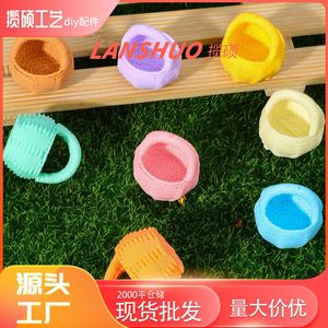 Mini Resin 3D Flower Basket Charms Colorful Handheld DIY Keychain Pendant Gift Accessory - Product Image 2