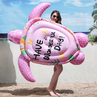 Flotteur gonflable de piscine de tortue de mer rose personnalisé flotteurs de piscine de lettre de flotteur gonflable d'Eco-Pvc pour des adultes gonflables pour des enfants