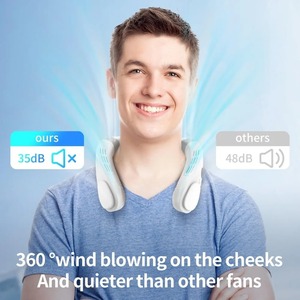 Neck Fan Personal <b>Small</b> Bladeless , Best USB Rechargeable Battery Operated Metal Cooling, Neck Fan <b>Air</b> <b>Conditioner</b> - Product Image 5