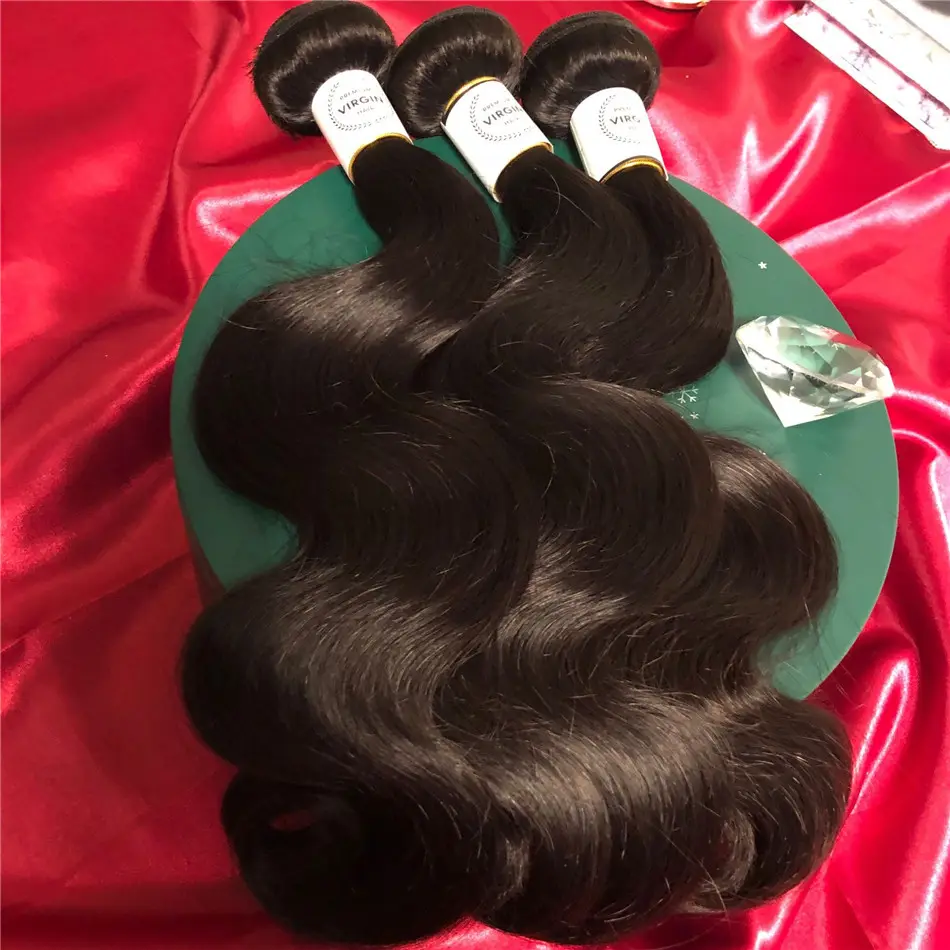 Venta al por mayor de pelo virgen con cutícula alineada, extensiones de pelo virgen natural de doble estirado de grado 12A, 100% cabello humano camboyano real