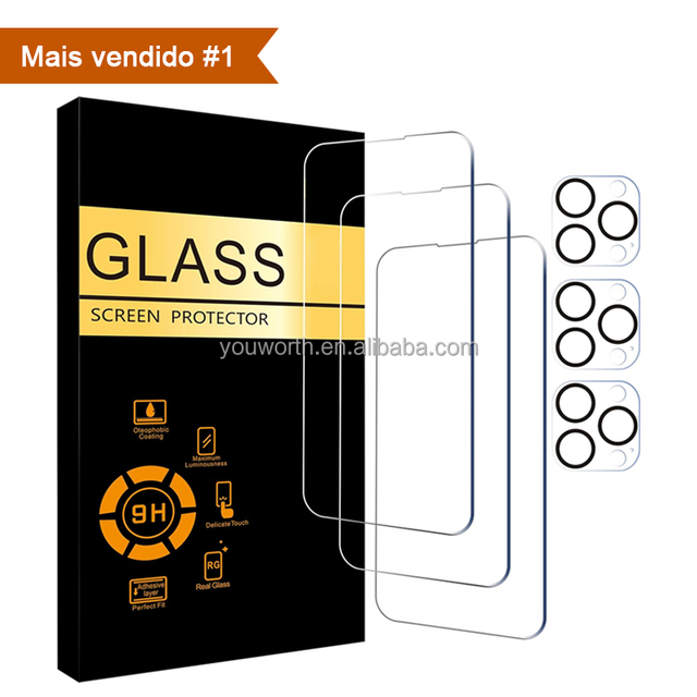 Screen Protector De Pantalla for iPhone 16 Pro Max Camera Lens Protector Case Friendly Tempered Glass Film Cristal Templado