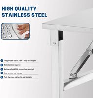 Table pliante en acier inoxydable multifonctionnelle pour le camping en plein air et le barbecue