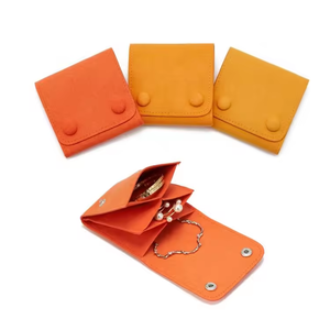 Custom logo Luxury <b>Envelope</b> Flap Velvet <b>Gift</b> Pouches Microfiber Suede Jewelry Packaging Bag with Snap ForJewelry Display - Product Image 4