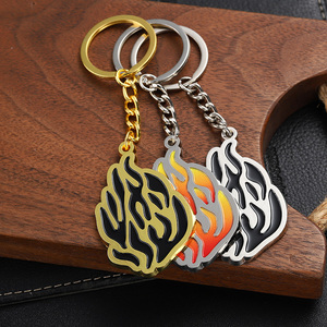 Factory Custom Creative <strong>Design</strong> Party Gift Metal Enamel Color Print Flame <strong>Design</strong> Metal <strong>Key</strong> <strong>Chain</strong> - Product Image 5