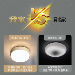 QiaoSheng <b>Ceiling</b> <b>Light</b> Led White Body 5-15 Sqm Bathroom Balcony Lighting - Product Image 3