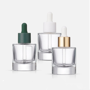 Luxus 1 Unze benutzer definierte leere ätherische Öl Verpackung 30ml runde dicke Wand unten kosmetische Gesicht Serum Klarglas Tropf flasche - Product Image 6