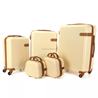Valises de voyage de luxe femme shanghai vente en gros 3pcs ensemble designer valise 20 24 28 pouces bagages sacs avec accessoires marron
