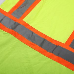 Camiseta Reflectante de Trabajo de Manga Corta, Color Amarillo Neón, Transpirable, para Trabajadores de Infraestructura, Personalizable - Product Image 3