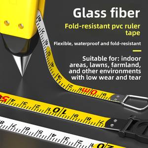 Mètre Ruban Portable en Acier de Grande Taille 50 Mètres Étanche avec Cadre en PVC/Nylon/Fibre de Verre pour Usage Ingénierie - Product Image 3