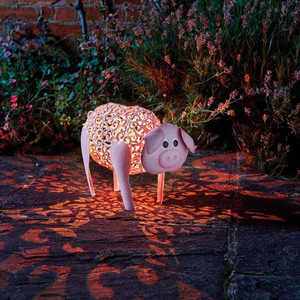 โคมไฟสวนรูปหมูพลังงานแสงอาทิตย์ LED สำหรับตกแต่งภายนอก ทำจากเหล็ก ทนน้ำ ตั้งได้เอง ใช้พลังงานแสงอาทิตย์ - Product Image 3