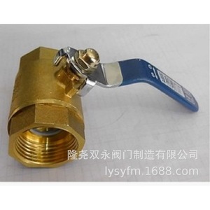 Vanne à boisseau sphérique en cuivre fileté interne Longyao Shuangyong 1 pouce, manuelle, pour eau, température normale - Product Image 1