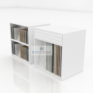 Customized Ceramic Tile Marble Quartz Display Stand Stone Wood Flooring Parquet Rack Granite Sliding Combination Drawer Cabinet
