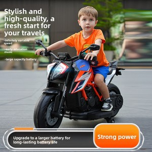 Nueva Motocicleta Eléctrica de Gran Tamaño para Niños de 3 a 10 Años, Coche de Juguete de Plástico Recargable con Motor <span class=keywords><strong>550</strong></span>, Diseño de Dos Ruedas - Product Image 3