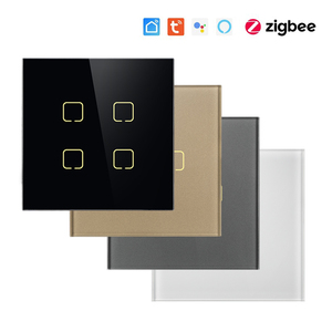 Mvava CE 1/2/3/4 Gang 1 Way 600W 86mm EU UK Smart Home Espejo Panel de cristal Tuya Wifi Alexa Interruptor inteligente de luz táctil de pared - Product Image 1