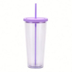 Vasos de PP de Doble Capa de 24 oz, Libres de BPA, Ecológicos, de Lujo, con Brillo, Color Personalizado, Tapa con Logotipo Personalizado, Anticorrosión, Venta al Por Mayor - Product Image 3