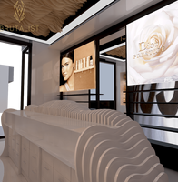 Meubles d'affichage de cosmétiques à LED personnalisés pour magasins de détail-Vitrine de parfum de soins de la peau durable et écologique en acier inoxydable en bois