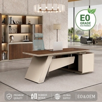 Bureau de direction en forme de L en panneaux de bois modulaires haut de gamme pour bureau moderne OEM ODM