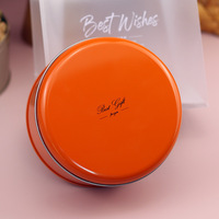 Boîte en fer blanc ronde personnalisée pour chocolats, biscuits, bonbons, emballage alimentaire, boîtes métalliques