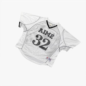 Camiseta Deportiva Holgada y Transpirable de Malla, Estilo Jersey con Cuello en V, Unisex, Manga Corta, Moderna - Product Image 4