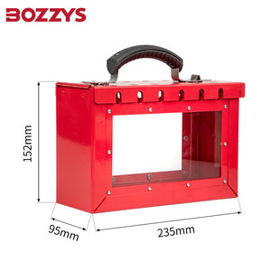BOZZYS boîte de verrouillage de groupe Portable outil de verrouillage de sécurité Loto poignée pliable peut accueillir 12 <span class=keywords><strong>cadenas</strong></span> - Product Image 6