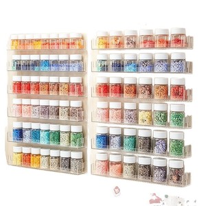 Perler Bead Storage Box Wall Mounted Transparent <b>Large</b> Capacity Bottle For Organizing Beads Display Rack - Product Image 5