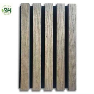 RH tùy chỉnh màu sắc 1220*2440 mét Acoustic tấm Tường Gỗ Veneer <span class=keywords><strong>MDF</strong></span> cảm thấy đá đen thiết kế âm thanh bằng chứng bọt polyester sợi tường - Product Image 2