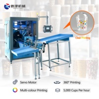 Máquina de Serigrafía Automática de 8 Estaciones para Vasos de Plástico, Papel y PET, Impresión Multicolor